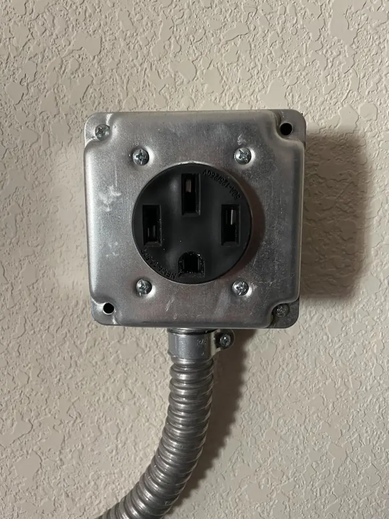 NEMA 14-50 outlet installed for Smart Home Electrical in Pekin